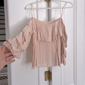Zara long sleeve ruffle top. Size XS